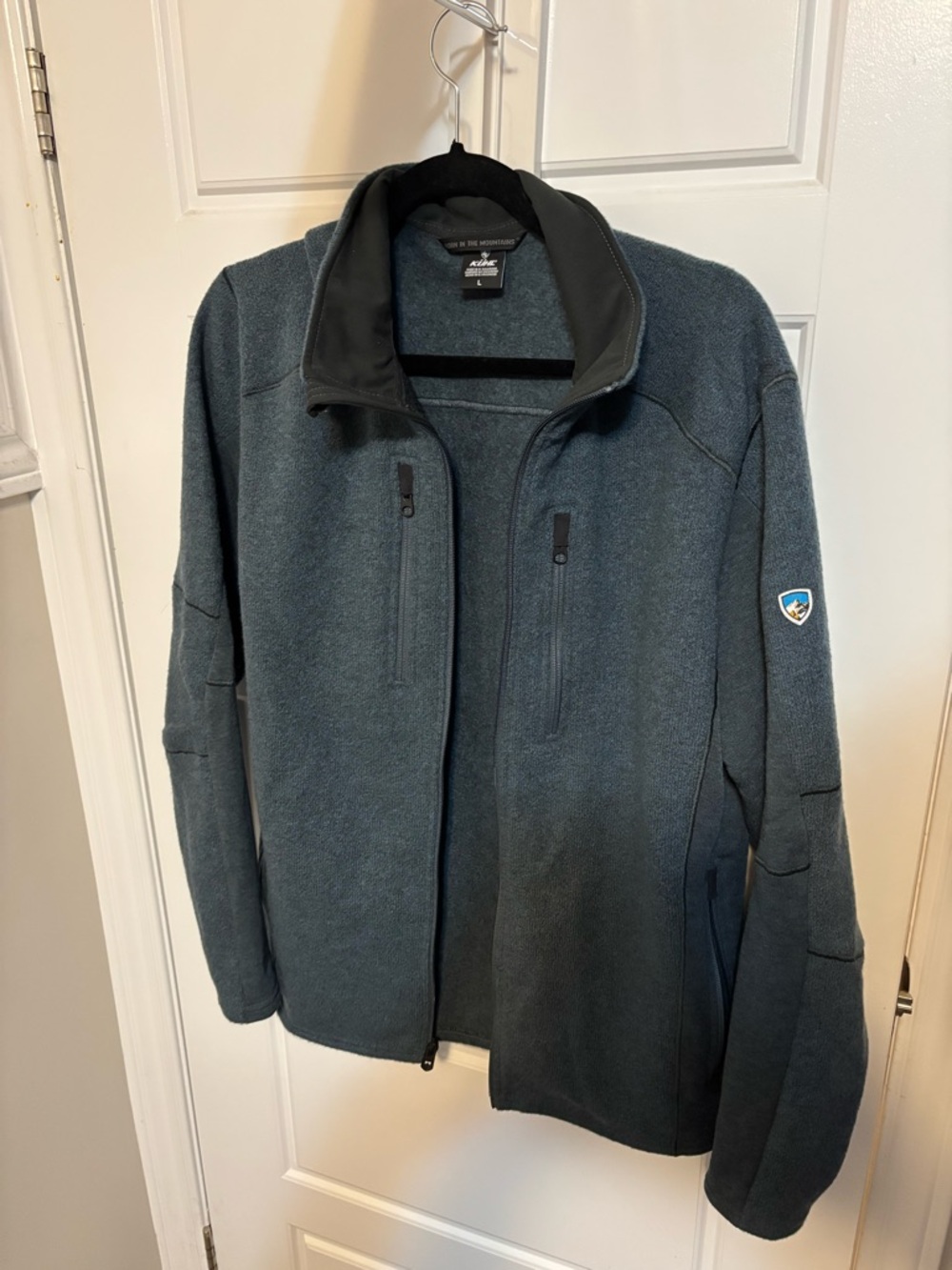 Men's Kuhl Heather Slate Fleece Jacket - Slate Blue